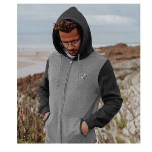 Saltrock The Original 20 Full zip thick hoodie Black Gray Small